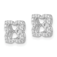 14k White Gold Diamond Earring Jackets-EM8577-020-WA