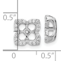 14k White Gold Diamond Earring Jackets-EM8577-020-WA