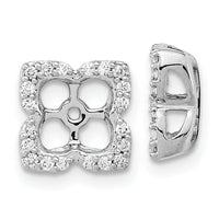 14k White Gold Diamond Earring Jackets-EM8577-020-WA