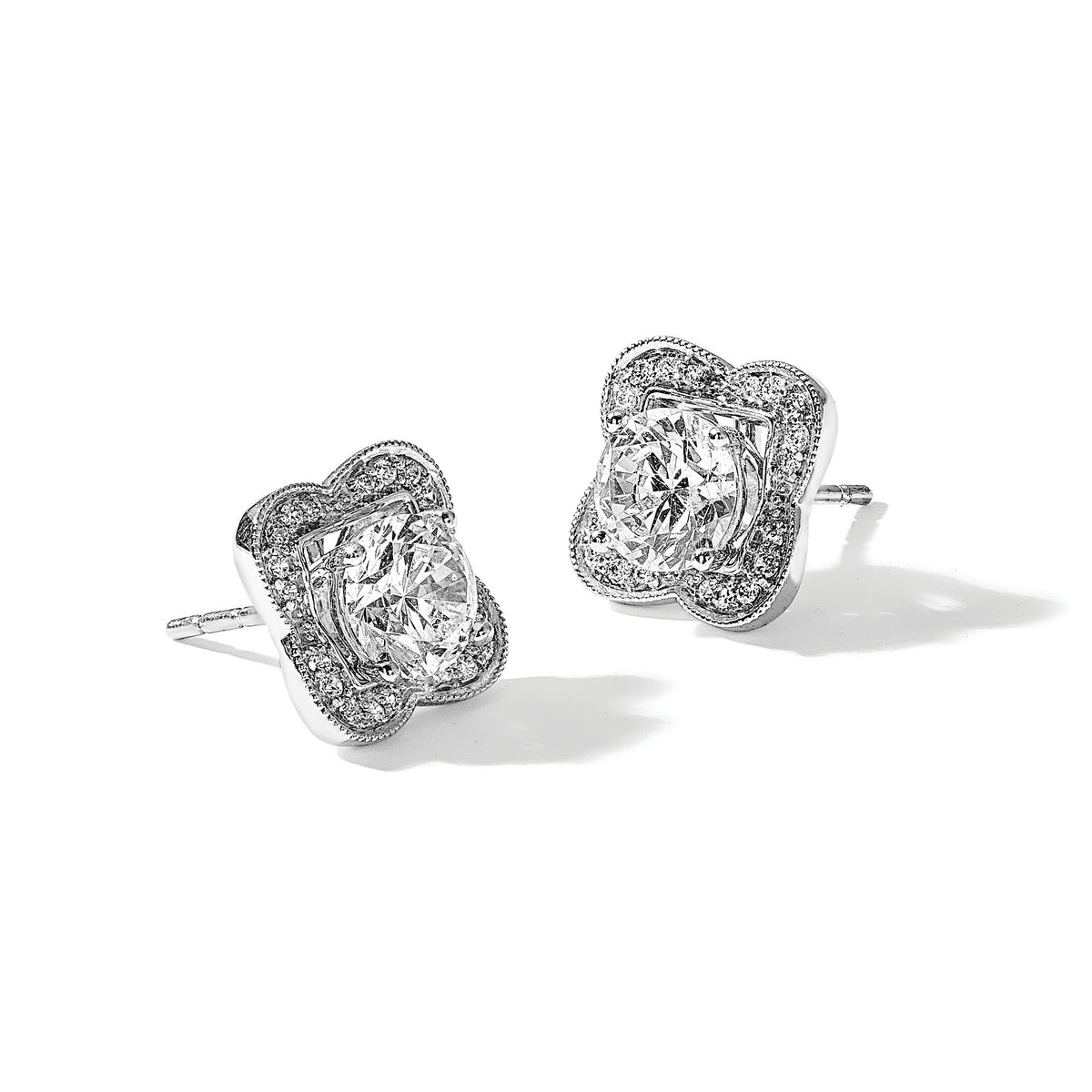 14k White Gold Diamond Earring Jackets-EM8578-018-WA