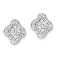 14k White Gold Diamond Earring Jackets-EM8578-018-WA