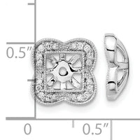 14k White Gold Diamond Earring Jackets-EM8578-018-WA