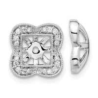 14k White Gold Diamond Earring Jackets-EM8578-018-WA