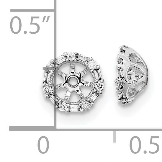 14k White Gold Diamond Earring Jackets-EM8579-007-WA