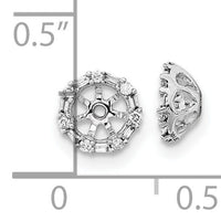 14k White Gold Diamond Earring Jackets-EM8579-007-WA