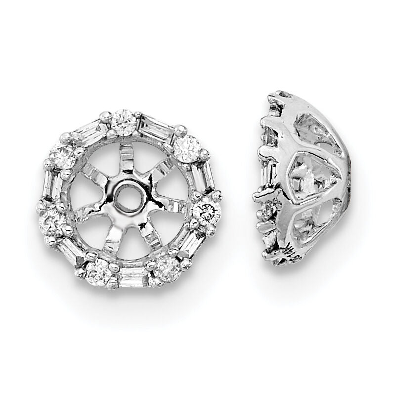14k White Gold Diamond Earring Jackets-EM8579-007-WA