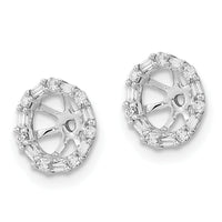 14k White Gold Diamond Earring Jackets-EM8579-020-WA
