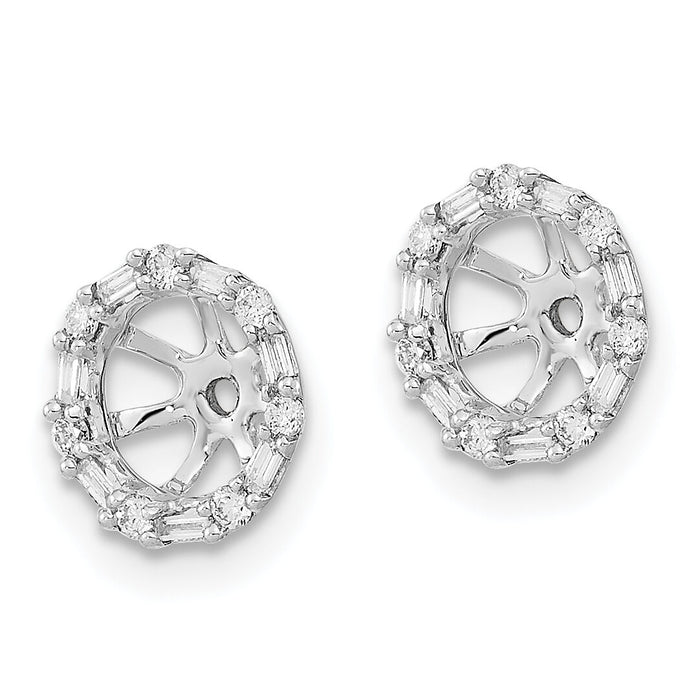 14k White Gold Diamond Earring Jackets-EM8579-020-WA