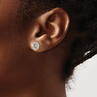 14k White Gold Diamond Earring Jackets-EM8579-020-WA