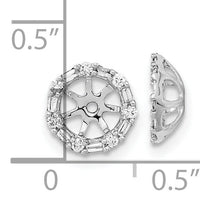 14k White Gold Diamond Earring Jackets-EM8579-020-WA