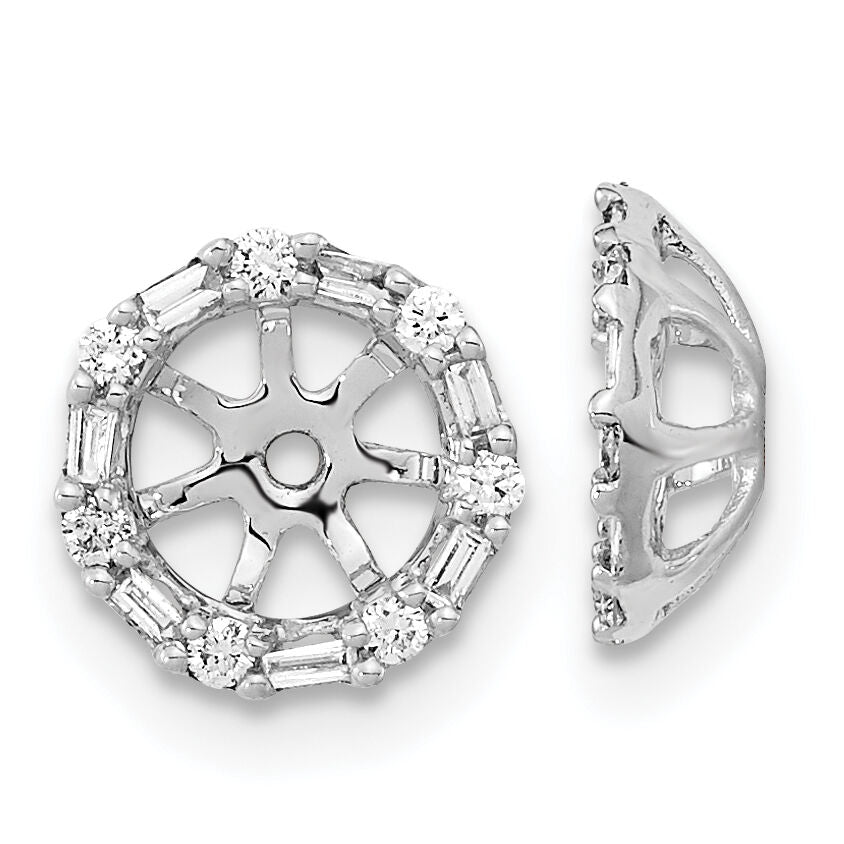 14k White Gold Diamond Earring Jackets-EM8579-020-WA