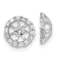 14k White Gold Diamond Earring Jackets-EM8579-020-WA