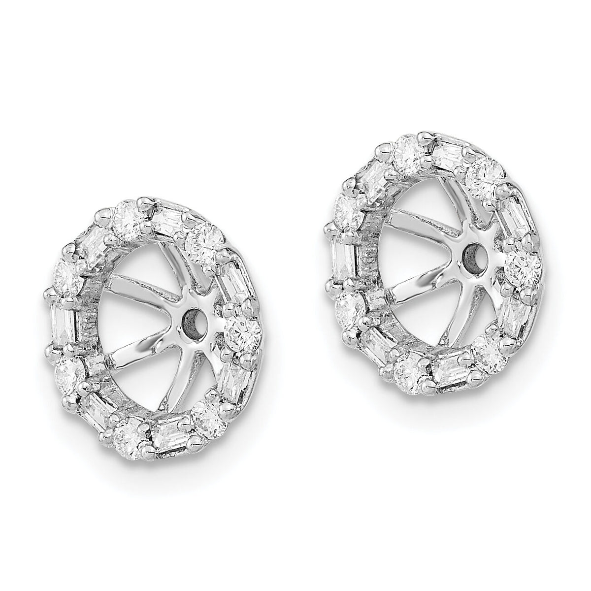14k White Gold Diamond Earring Jackets-EM8579-036-WA