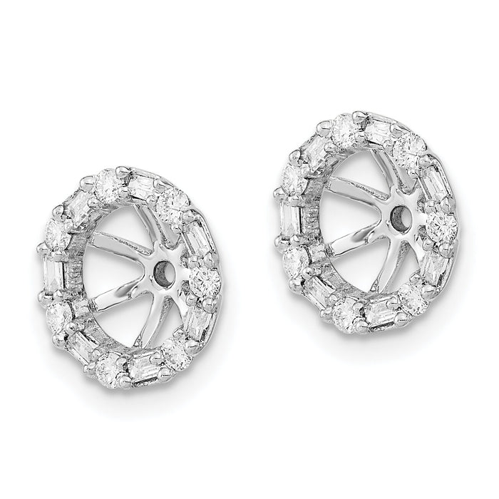 14k White Gold Diamond Earring Jackets-EM8579-036-WA