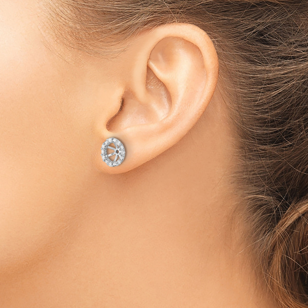 14k White Gold Diamond Earring Jackets-EM8579-036-WA