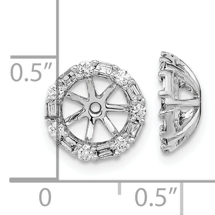14k White Gold Diamond Earring Jackets-EM8579-036-WA