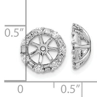 14k White Gold Diamond Earring Jackets-EM8579-036-WA