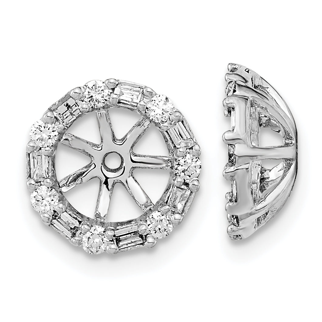 14k White Gold Diamond Earring Jackets-EM8579-036-WA