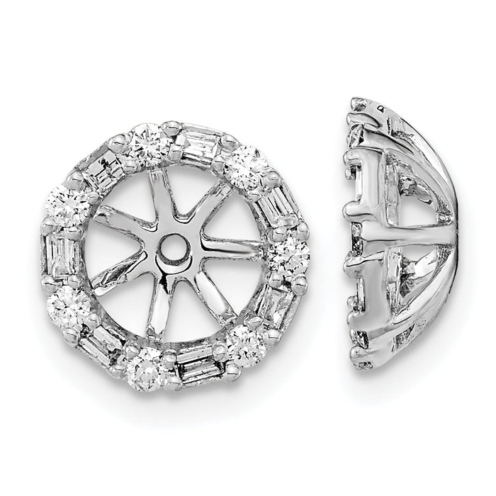 14k White Gold Diamond Earring Jackets-EM8579-036-WA