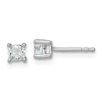 14kw 1/2 ctw Cert Lab Grown Dia VS/SI+ G+ Cushion 4 Prong Hvy Wt Earring-EM8794-050C-WLG
