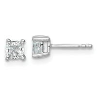 14kw 3/4 ctw Cert Lab Grown Dia VS/SI+ G+ Cushion 4 Prong Hvy Wt Earring-EM8794-075C-WLG