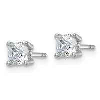 14kw 1 ctw Cert Lab Grown Dia VS+ F+ Cushion 4 Prong Hvy Wt Earring-EM8794-100C-WLD