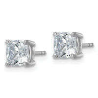 14kw 2 ctw Cert Lab Grown Dia VS+ F+ Cushion 4 Prong Hvy Wt Earring-EM8794-200C-WLD