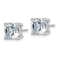 14kw 6 ctw Cert Lab Grown Dia VS+ F+ Cushion 4 Prong Hvy Wt Earring-EM8794-600C-WLD