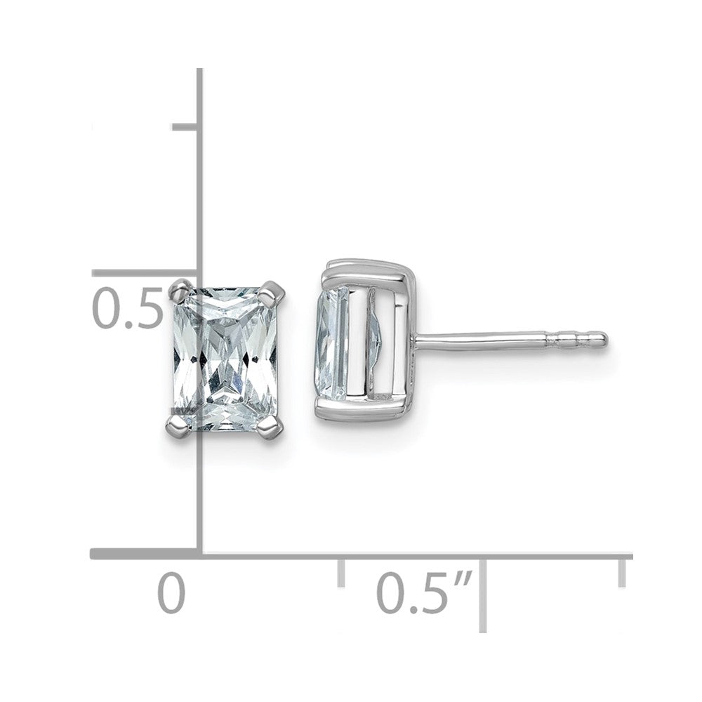 14kw 2 ctw Cert Lab Grown Dia VS/SI+ G+ Radiant 4 Prong Hvy Wt Earring-EM8796-200C-WLG
