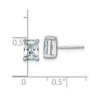 14kw 2 ctw Cert Lab Grown Dia VS/SI+ G+ Radiant 4 Prong Hvy Wt Earring-EM8796-200C-WLG