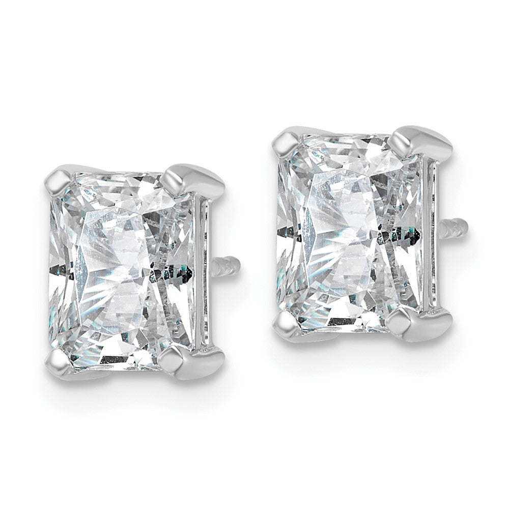 14kw 4 ctw Cert Lab Grown Dia VS+ F+ Radiant 4 Prong Hvy Wt Earring-EM8796-400C-WLD