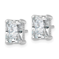 14kw 4 ctw Cert Lab Grown Dia VS+ F+ Radiant 4 Prong Hvy Wt Earring-EM8796-400C-WLD