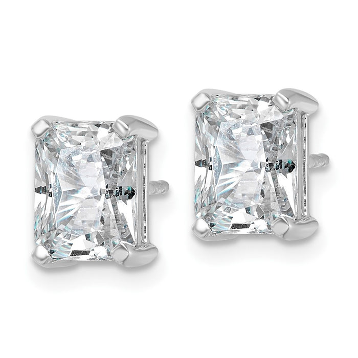 14kw 4 ctw Cert Lab Grown Dia VS+ F+ Radiant 4 Prong Hvy Wt Earring-EM8796-400C-WLD