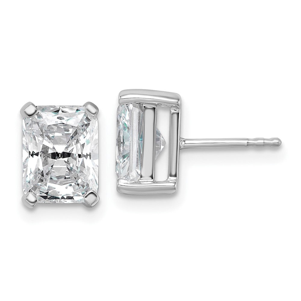 14kw 4 ctw Cert Lab Grown Dia VS+ F+ Radiant 4 Prong Hvy Wt Earring-EM8796-400C-WLD
