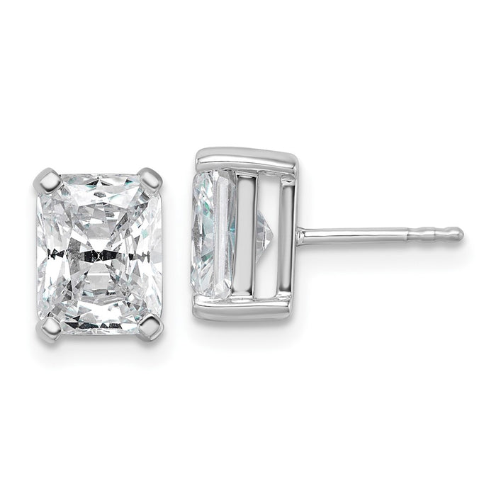 14kw 4 ctw Cert Lab Grown Dia VS+ F+ Radiant 4 Prong Hvy Wt Earring-EM8796-400C-WLD