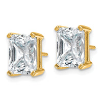14ky 5 ctw Cert Lab Grown Dia VS+ F+ Radiant 4 Prong Hvy Wt Earring-EM8796-500C-LD