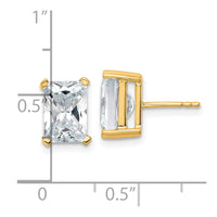 14ky 5 ctw Cert Lab Grown Dia VS+ F+ Radiant 4 Prong Hvy Wt Earring-EM8796-500C-LD