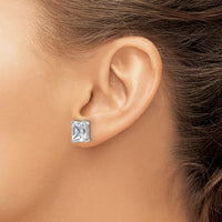 14kw 6 ctw Cert Lab Grown Dia VS+ F+ Radiant 4 Prong Hvy Wt Earring-EM8796-600C-WLD