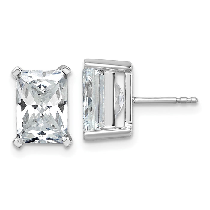 14kw 6 ctw Cert Lab Grown Dia VS+ F+ Radiant 4 Prong Hvy Wt Earring-EM8796-600C-WLD
