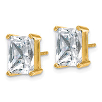 14ky 6 ctw Cert Lab Grown Dia VS+ F+ Radiant 4 Prong Hvy Wt Earring-EM8796-600C-LD