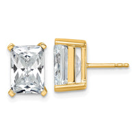 14ky 6 ctw Cert Lab Grown Dia VS/SI+ G+ Radiant 4 Prong Hvy Wt Earring-EM8796-600C-LG