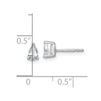 14kw 1/2 ctw Cert Lab Grown Dia VS/SI+ G+ Pear 4 Prong Hvy Wt Earring-EM8797-050C-WLG