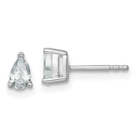 14kw 1/2 ctw Cert Lab Grown Dia VS+ F+ Pear 4 Prong Hvy Wt Earring-EM8797-050C-WLD