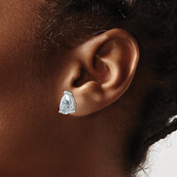 14kw 6 ctw Cert Lab Grown Dia VS+ F+ Pear 4 Prong Hvy Wt Earring-EM8797-600C-WLD