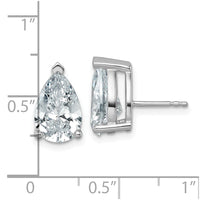 14kw 6 ctw Cert Lab Grown Dia VS/SI+ G+ Pear 4 Prong Hvy Wt Earring-EM8797-600C-WLG