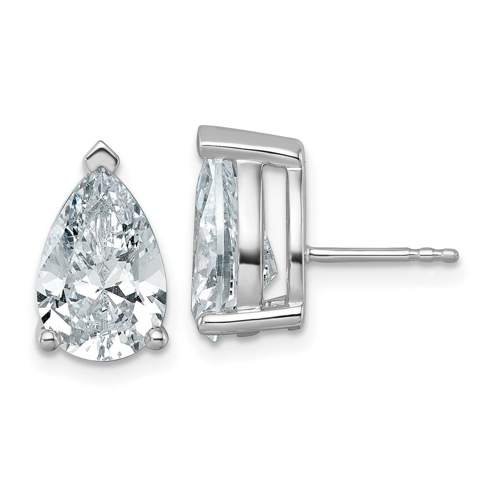 14kw 6 ctw Cert Lab Grown Dia VS/SI+ G+ Pear 4 Prong Hvy Wt Earring-EM8797-600C-WLG