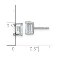14kw 2 ctw Cert Lab Grown Dia VS/SI+ G+ Emerald 4 Prong Hvy Wt Earring-EM8798-200C-WLG