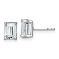 14kw 2 ctw Cert Lab Grown Dia VS+ F+ Emerald 4 Prong Hvy Wt Earring-EM8798-200C-WLD