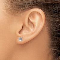 14ky 2 ctw Cert Lab Grown Dia VS+ F+ Emerald 4 Prong Hvy Wt Earring-EM8798-200C-LD