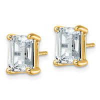 14ky 5 ctw Cert Lab Grown Dia VS+ F+ Emerald 4 Prong Hvy Wt Earring-EM8798-500C-LD